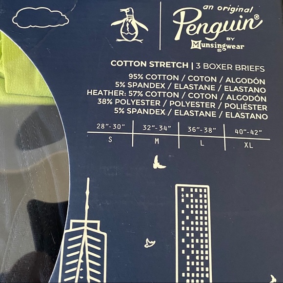 Penguin Brand Solid 3 Pack Boxer Briefs LARGE - Picture 4 of 4
